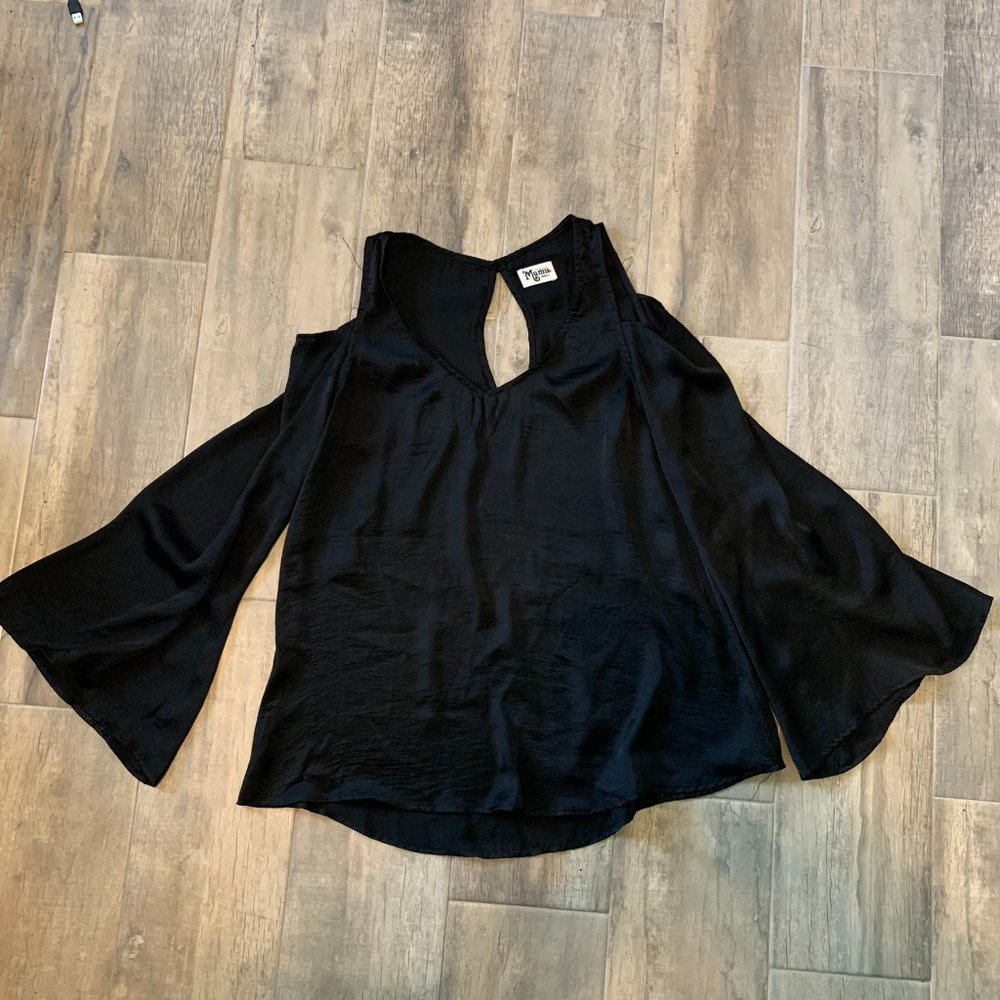 Show Me Your MuMu Black Satin Top